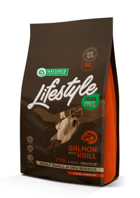 Корм Nature's Protection Lifestyle Grain Free Salmon with krill Adult Small and Mini Breeds сухий із лососем для дорослих собак малих порід 1.5 кг NPLS45680 фото
