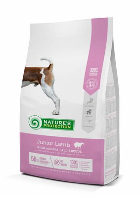 Корм Nature's Protection Junior Lamb All Breeds сухий для цуценят всіх порід з ягнятиною 7.5 кг NPS45747 фото
