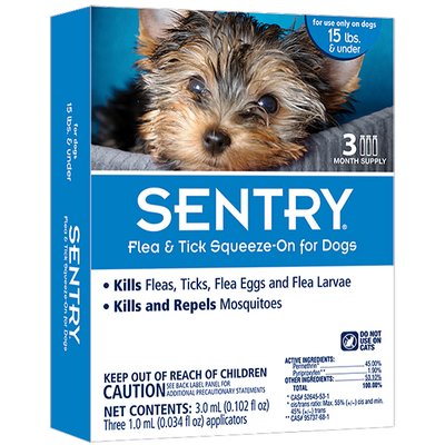 Краплі від бліх та кліщів Sentry Flea & Tick для собак вагою до 7 кг, 1 шт 73091023623 фото