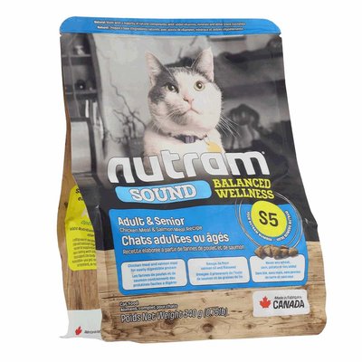 Корм Nutram S5 Sound Balanced Wellness Natural Adult & Senior Cat сухий для дорослих та літніх котів 0.34 кг 067714980042 фото