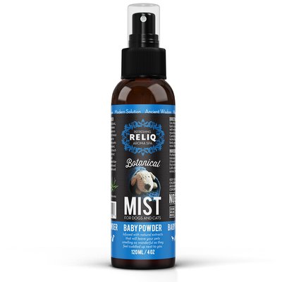 Спрей-одеколон RELIQ Botanical Mist-Baby Powder з ароматом дитячої присипки для собак та котів 120 мл 0602003755927 фото