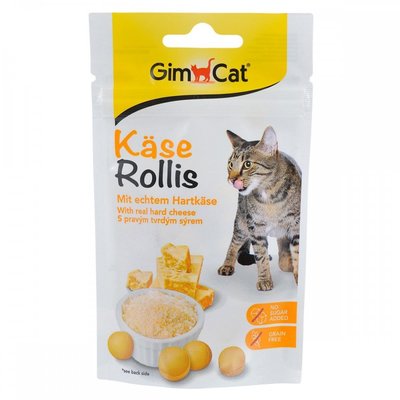 Витаминизированное лакомство для котов GimCat Kase-Rollis с сыром 40 гр 4002064418339 фото
