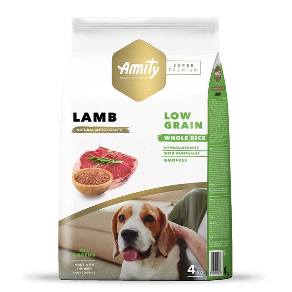 Amity Super Premium Lamb сухой корм с ягненком для взрослых собак 4 кг 8436538949573 фото