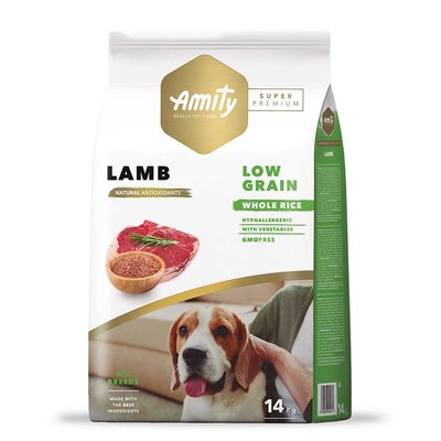 Корм Amity Super Premium Lamb сухий з ягнятком для дорослих собак 14 кг 8436538949580 фото
