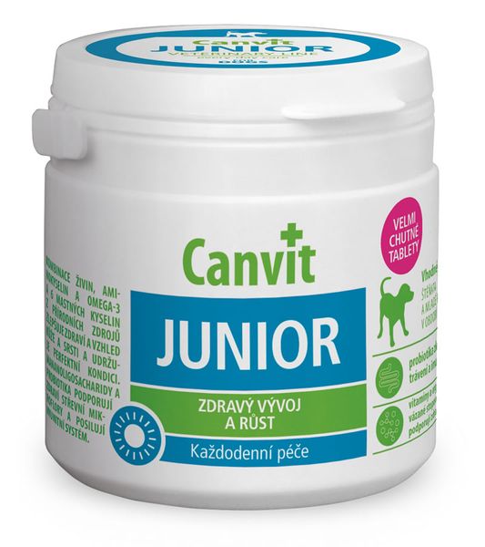 Canvit Junior for dogs вітамині для здорового розвитку цуценят та юніорів 100 гр 8595602507207 фото