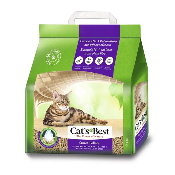 Cat's Best Nature Gold (Smart Pellets) деревянный наполнитель для кошачьего туалета комкующийся без аромата 10 кг 4002973217429 фото