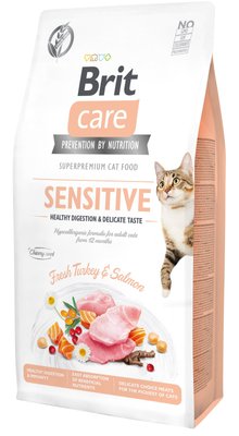Корм Brit Care Cat Grain Free Sensitive Healthy Digestion & Delicate Taste сухий беззерновий для вибагливих котів з чутливим травленням 7 кг 8595602540693 фото