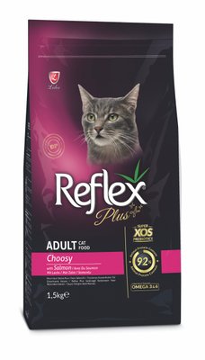 Корм Reflex Plus Cat Adult Choosy Salmon сухий з лососем для вибагливих котів 1.5 кг RFX-309 фото