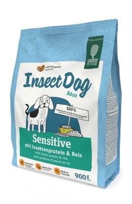 Корм Green Petfood InsectDog Sensitive Adult сухий гіпоалергенний з білком комах для дорослих собак 900 гр 4032254748076 фото