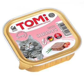 TOMi Shrimps вологий корм для котів із креветками 100 гр 4003024320068 фото