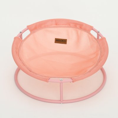 Лежак для домашніх тварин складаний MISOKO&CO Pet bed round 45x45x22 см рожевий HOOP31834 фото