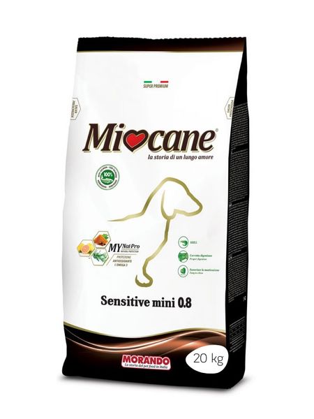 Morando MioCane Mini Sensitive Salmon сухой корм с лососем для взрослых собак мелких пород 20 кг 8007520080194 фото