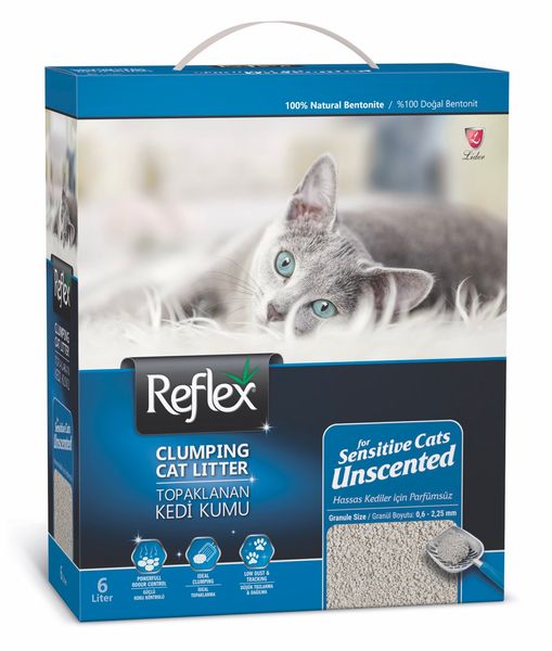 Reflex Unscented бентонітовий наповнювач для котячого туалету без запаху 6 л TKMREF0003 фото