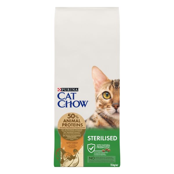 Cat Chow Sterilized Turkey сухий корм для стерилізованих котів з індичкою 1.5 кг 7613287329516 фото