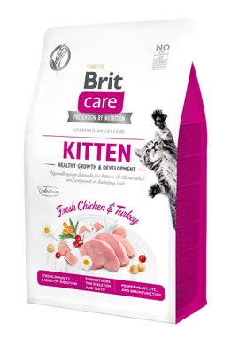 Корм Brit Care Cat Grain Free Kitten Healthy Growth & Development сухий беззерновий для кошенят для здорового росту та розвитку 0.4 кг 8595602540686 фото