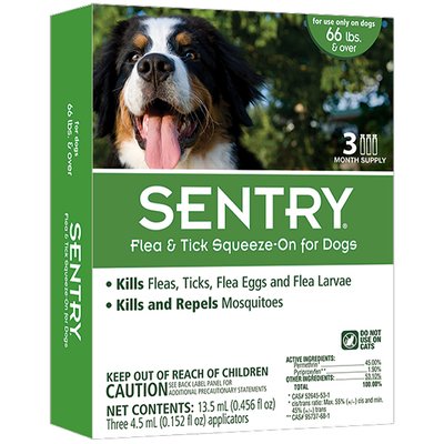 Краплі від бліх та кліщів Sentry Flea & Tick для собак вагою 30-60 кг, 1 шт 73091023654 фото
