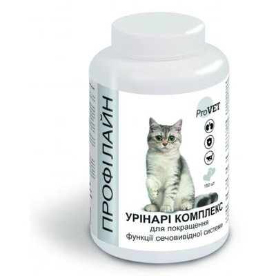 Вітаміни ProVET Профілайн Уринарі для кішок для покращення функції сечовивідної системи 180 табл 4823082418800 фото