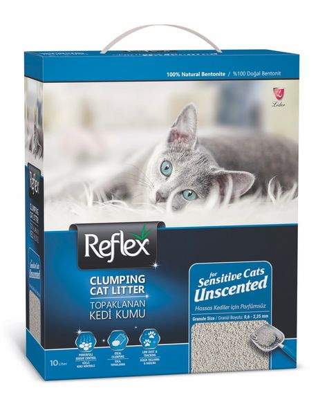 Reflex Unscented бентонитовый наполнитель для кошачьего туалета без запаха 10 л TKMREF0007 фото