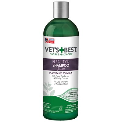 Шампунь від бліх та кліщів для котів Vet's Best Flea & Tick Shampoo for cats 355 мл 0031658106042 фото