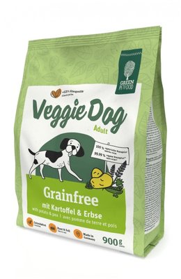 Корм Green Petfood VeggieDog Grainfree Adult сухий беззерновий вегетаріанський корм із картоплею та горохом для дорослих собак 0.9 кг 4032254748038 фото
