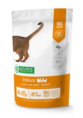 Корм Nature's Protection Indoor сухий для дорослих котів мешкаючих у будинку 0.4 кг NPS45763 фото