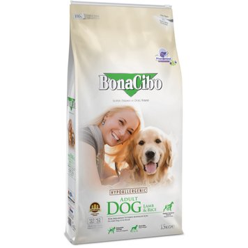 BonaCibo Dog Adult Lamb & Rice сухий корм з ягнятиною для дорослих собак 15 кг 8694686405789 фото