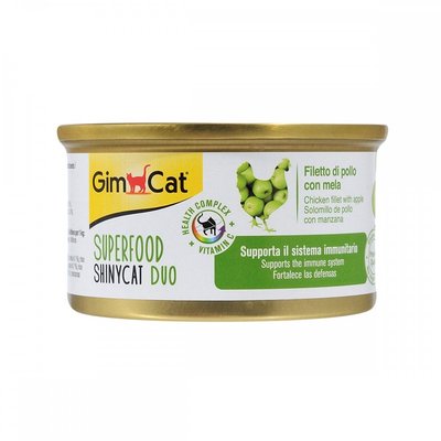 Корм Gimpet Superfood Shiny Cat Duo вологий з куркою та яблуком для котів 70 гр 4002064414515 фото