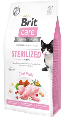 Корм Brit Care Cat Grain Free Sterilized Sensitive сухий з кроликом для стерилізованих кішок з чутливим травленням 7 кг 8595602540754 фото