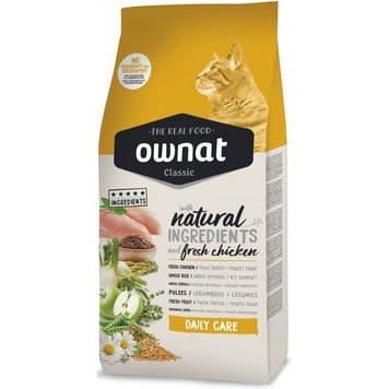 Ownat Classic Cat Adult Daily Care сухой корм с курицей для котов 1.5 кг 8429037016167 фото