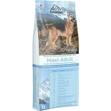Корм Carpathian Dog Maxi Adult сухий для собак великих порід з куркою та морським окунем 12 кг 4820111140701 фото