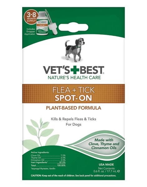 Vet's Best Flea Tick Spot-on краплі від бліх та кліщів для собак, 17.7 мл 0031658104727 фото