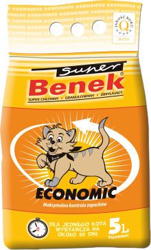 Бентонітовий наповнювач Super Benek Econom Line Natural без запаху 5 л 5905397012696 фото