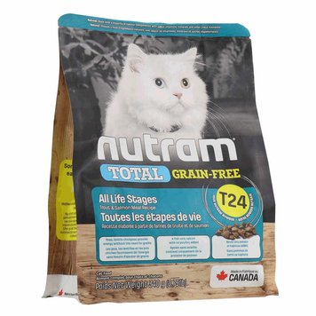 Nutram T24 Total Grain-Free Salmon & Trout Cat сухой корм с лососем и форелью для котов 340 гр 067714980103 фото