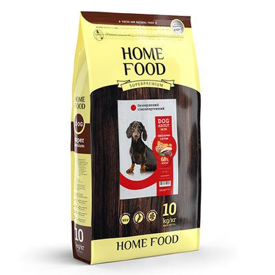 Корм Home Food «М'ясо качки з нутом» сухий гіпоалергенний для дорослих собак дрібних порід 10 кг 4828331771000 фото