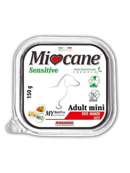 Morando Miocane Sensitive Monoprotein Beef вологий корм з яловичиною для дорослих собак 150 гр 8007520086424 фото