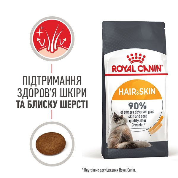 Royal Canin Hair & Skin Care сухий корм для здоров'я шкіри та краси вовни у котів 400 гр 238 грн фото