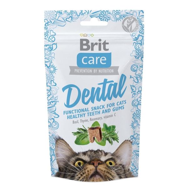 Brit Care Cat Snack Dental ласощі для котів для здоров'я зубів 50 гр 8595602521371 фото