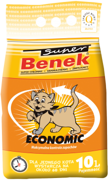 Бентонітовий наповнювач Super Benek Econom Line Natural без запаху 10 л 5905397013709 фото