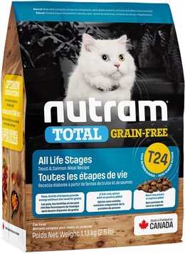 Nutram T24 Total Grain-Free Salmon & Trout Cat сухий корм з лососем та фореллю для котів 1.13 кг 067714102833 фото