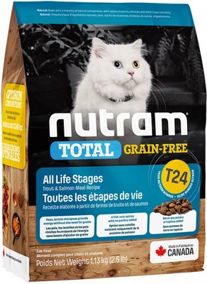 Корм Nutram T24 Total Grain-Free Salmon & Trout Cat сухий з лососем та фореллю для котів 1.13 кг 067714102833 фото