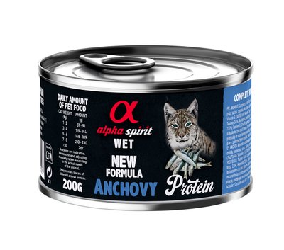 Корм Alpha Spirit Anchovy вологий з анчоусами для дорослих котів 200 гр 8436586311223 фото