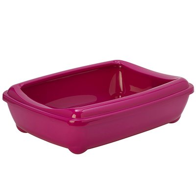 Туалет із бортиком для котів Moderna Arist-O-Tray, 57 см х 43 см х 16 см, рожевий 5412087014026 фото