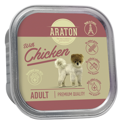 Вологий корм для дорослих собак з куркою ARATON Adult with chicken 150 г KIK45704 фото