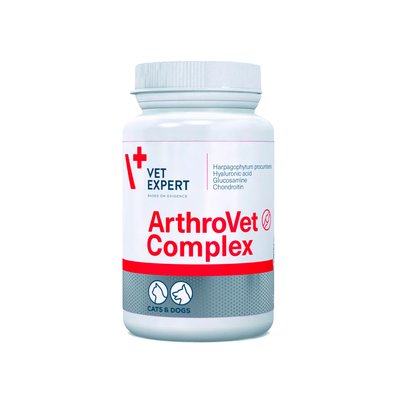 Вітаміни VetExpert ArthroVet HA Complex для зміцнення зв'язок та суглобів у собак та котів 60 табл 5907752658235 фото