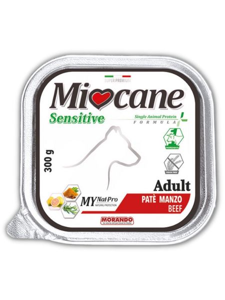 Morando Miocane Sensitive Monoprotein Beef влажный корм с говядиной для взрослых собак 300 гр 8007520083201 фото