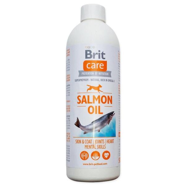 Brit Care Salmon Oil масло лосося для собак 500 мл 8594031442851 фото