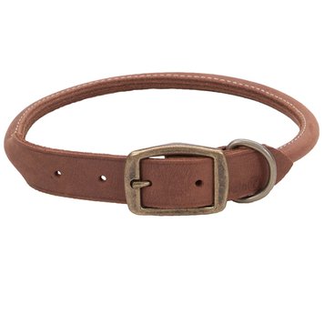 Coastal Circle-T Round Dog Collar ошейник кожаный для собак, 50 см х 1.2 см, коричневый 03216_CHL20 фото