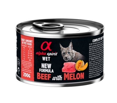 Корм Alpha Spirit Beef with Melon for Adult Cat вологий з яловичиною та динею для дорослих котів 200 гр 8437015969008 фото