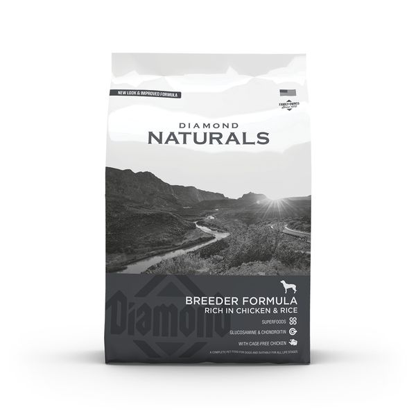 Корм Diamond Naturals Breeder Formula Chicken & Rice сухий із куркою для собак на всіх стадіях життєвого циклу 20 кг 0074198615193 фото