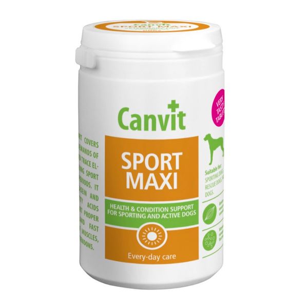 Canvit Sport Maxi for dogs вітаміни для здоров'я активних собак великих порід 230 гр 8595602533794 фото